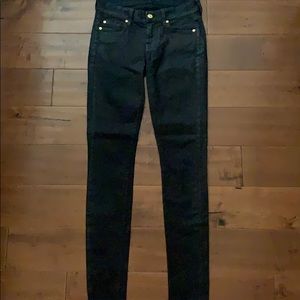 7 for all Mankind Black Cigarette Pants